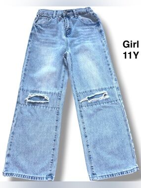 Girl Wide Leg Jeans size 11-12Y.
